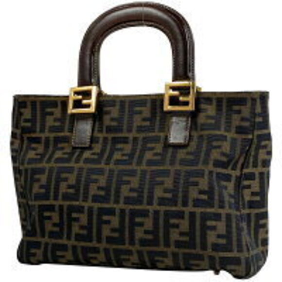 Fendi Handbags - Fendi Zucca handbag tote bag brown canvas